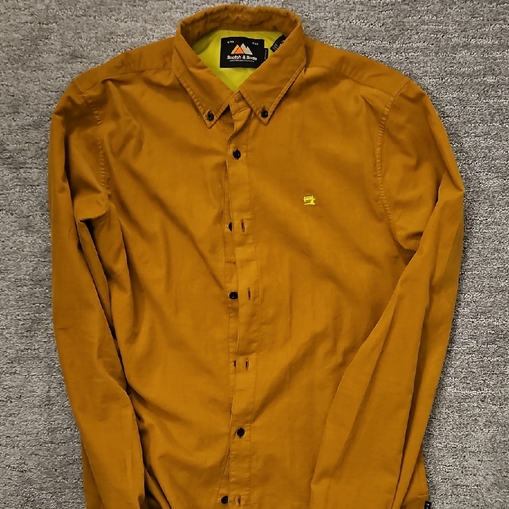 Scotch & Soda Yellow Casual Button Down Shirt